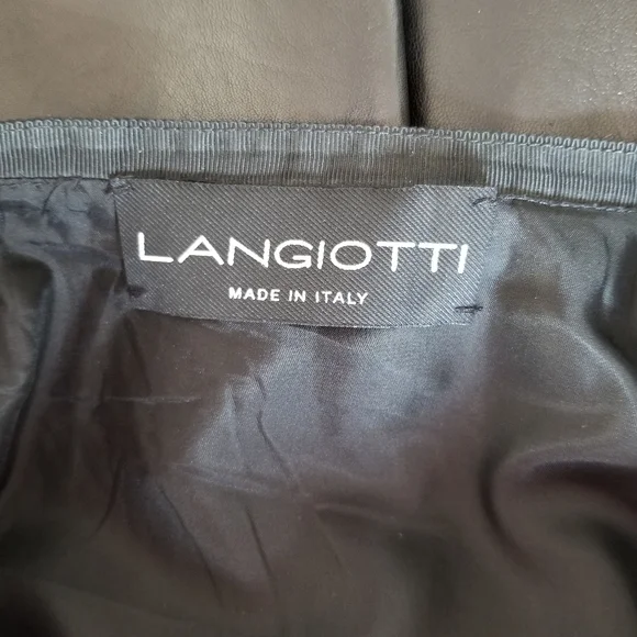 LANGIOTTI $685   Pleated Leather Skirt - Picture 7 of 10